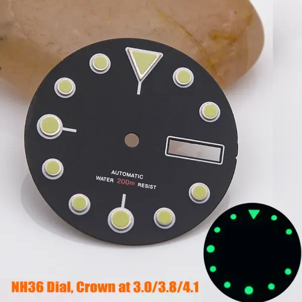 28.5mm Green Luminous Watch Dial for NH35 NH36 - Image 13