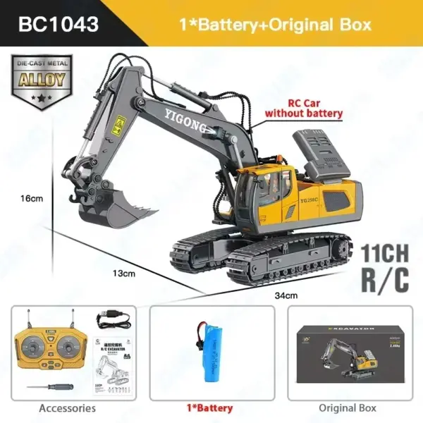 Remote Control Excavator Truck for Kids - Image 8