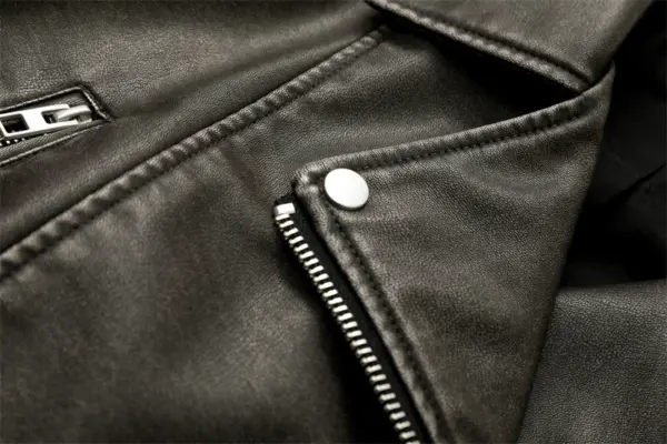 Women's Vintage Style Faux Leather Jacket - Image 3