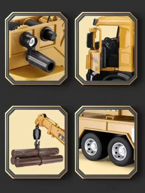 1:18 Diecast Crane Work Truck Toy Model - Image 3