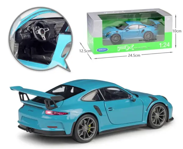 WELLY 1:24 Scale Porsche 911 GT3 RS Model - Image 4