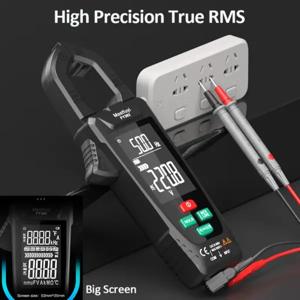 True RMS 9999 Counts Digital Clamp Meter