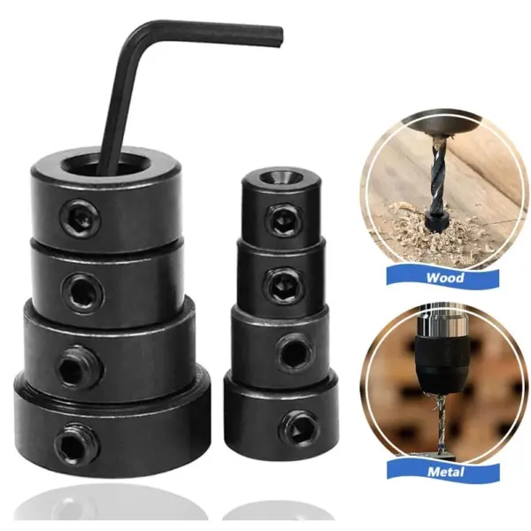 9-Piece Drill Bit Depth Stop Collar Set