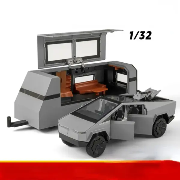 1:32 Tesla Cybertruck Diecast Model with Lights - Image 10