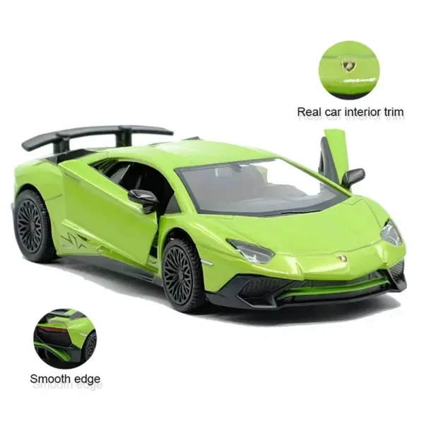 1:36 Scale Lamborghini Aventador Diecast Model - Image 3