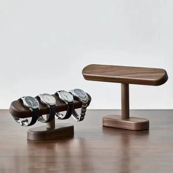 Walnut Jewelry Display Stand Organizer Rack - Image 4