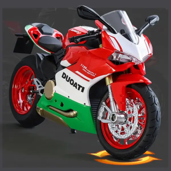 1:12 Scale Diecast 1199 Motorcycle Model - Image 5