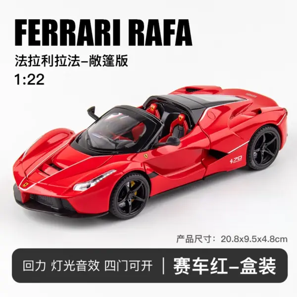 1:22 Scale Ferrari Laferrari Diecast Model Car - Image 10