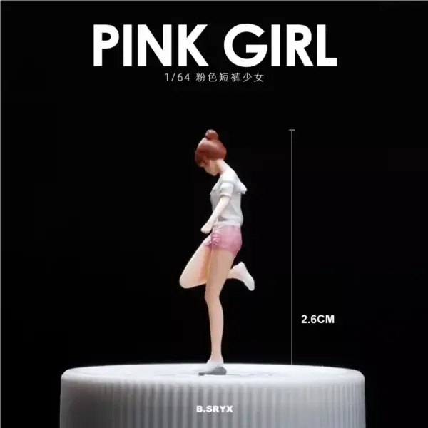 1/64 Scale Pink Fashion Girl Action Figure - Image 2