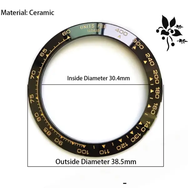 Ceramic Rhinestone Bezel for VK63 Watch - Image 10