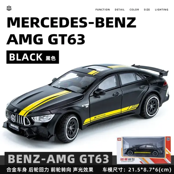 1:24 Mercedes Benz AMG GT63 Diecast Model - Image 9