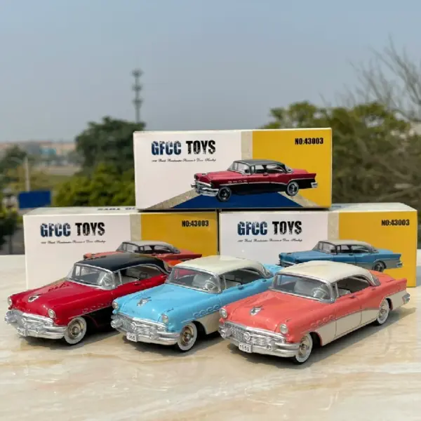 1956 Classic Yellow Alloy Diecast Car Model