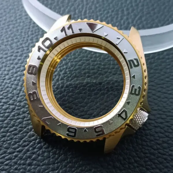 42mm Gold Rose Gold Stainless Steel Watch Case - Image 22