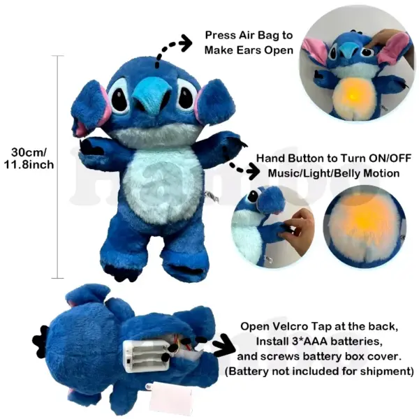 Kawaii Stitch Plush Doll for Soothing Sleep - Image 2