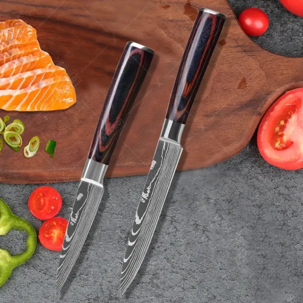 Stainless Steel Kitchen Knife Set 3 Pieces - Image 4