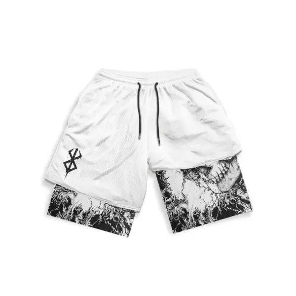 Men's Anime Print 2-in-1 Performance Shorts - Image 5