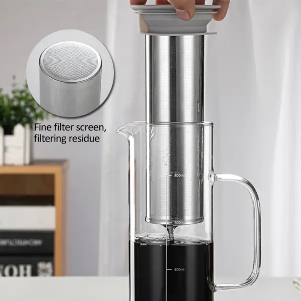 800ml Cold Brew Coffee Maker with Handle - Image 2