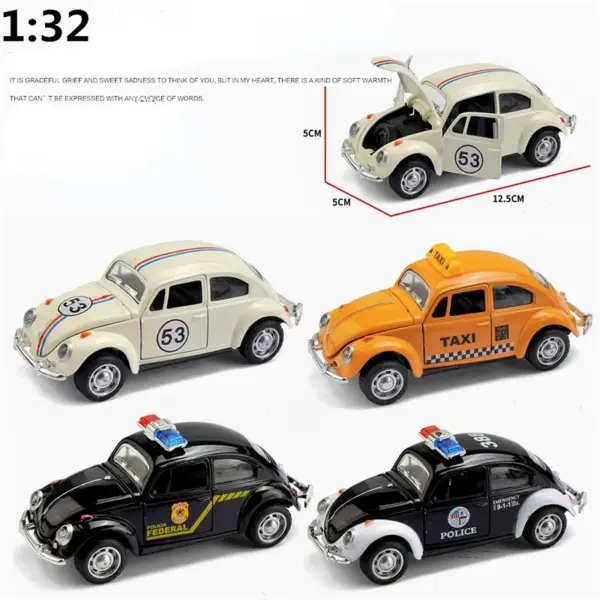 1:32 Volkswagen Beetle Metal Diecast Model - Image 4