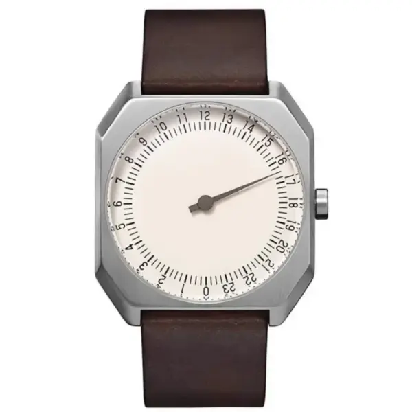 Men's Square Quartz Watch with One Hand Design - Image 6