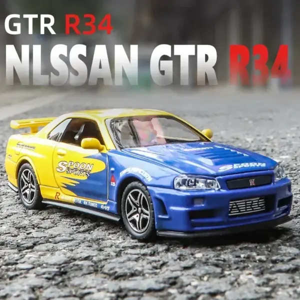 1:32 Nissan GTR R34 Diecast Model Car