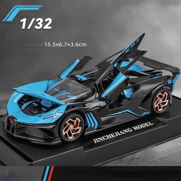 1:32 Bugatti Bolide Alloy Diecast Model Car - Image 9