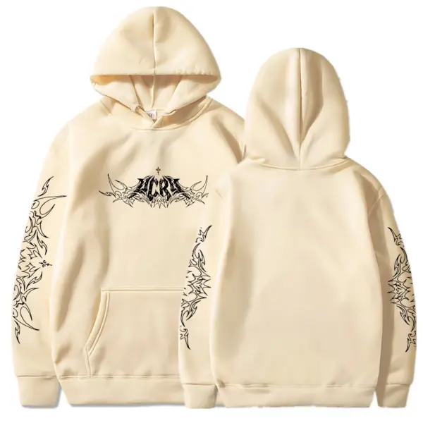 Men's Y2K Dark Tribal Graphic Hoodie - Image 12