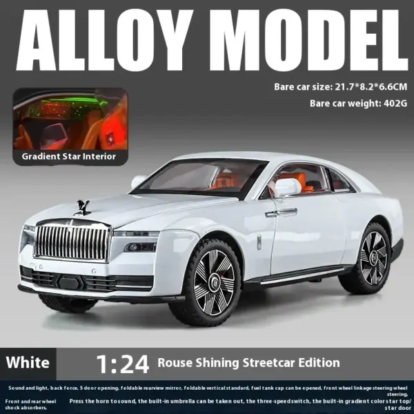 1:24 Rolls Royce Spectre Diecast Model Car - Image 8