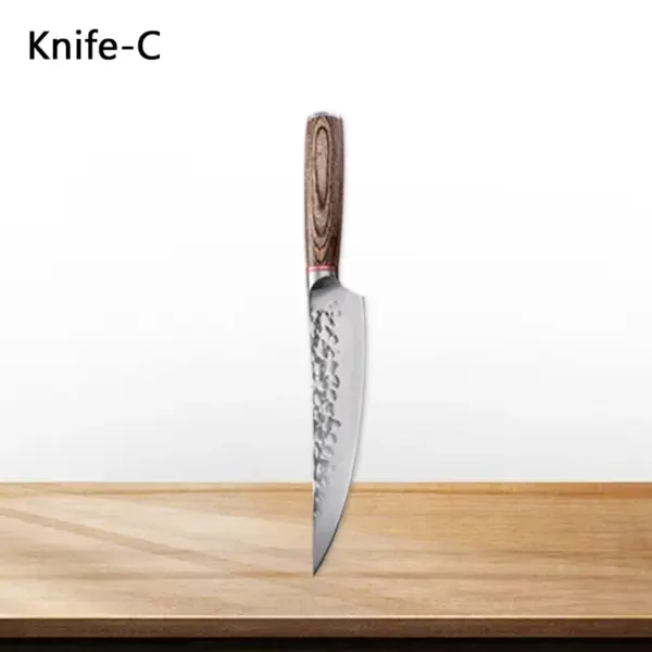 Stainless Steel Meat Cleaver and Paring Knife Set - Image 9