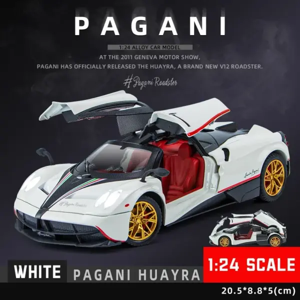 1:24 Scale Pagani Huayra Diecast Model Car - Image 9