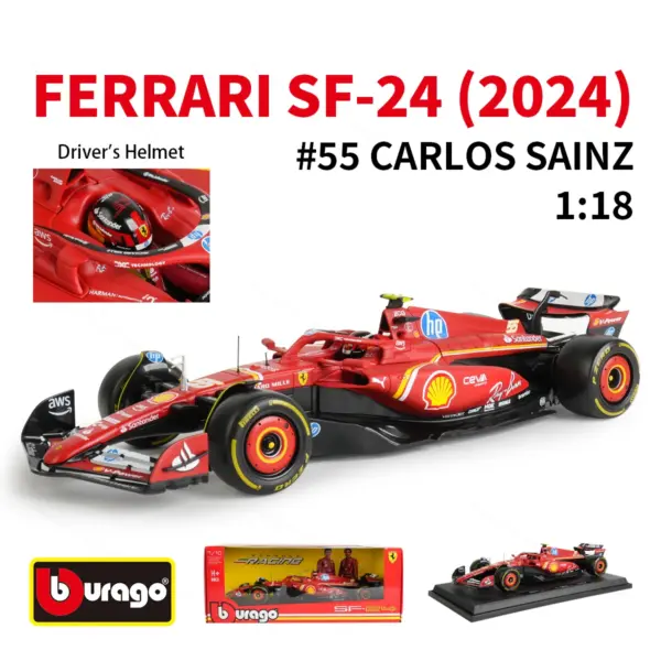 2024 Ferrari SF24 1:18 Diecast Model Car - Image 7