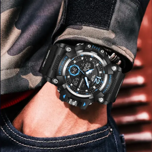 Foxbox Men's Sports Quartz Watch with LED Display - Image 5