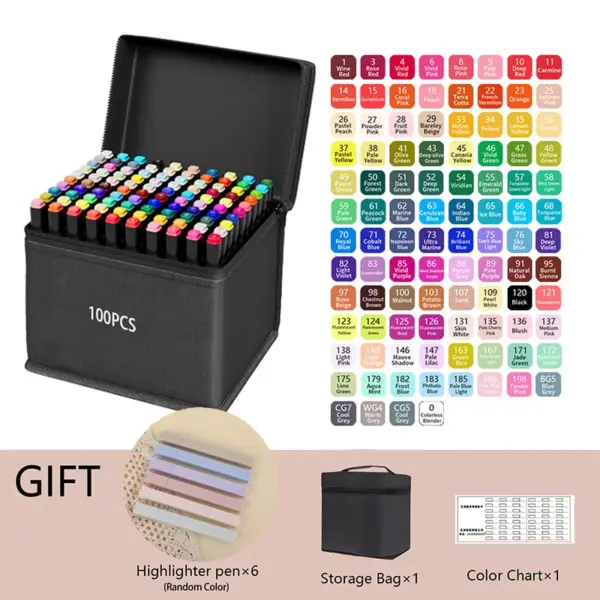 120 Colors Dual Tip Art Markers Set - Image 10