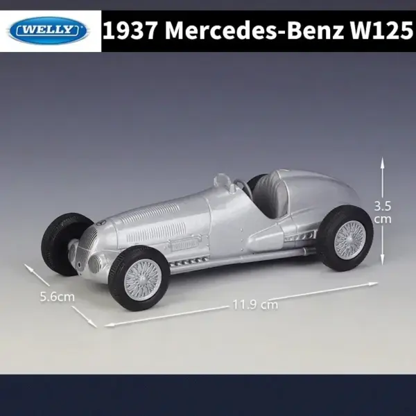 1937 Mercedes-Benz W125 Diecast Car Model - Image 4