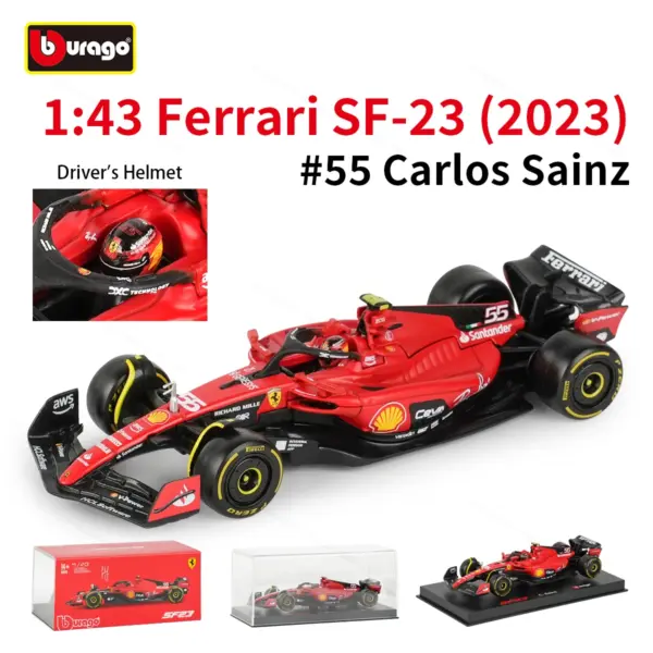 Bburago 1:43 Ferrari SF23 F1 Diecast Model - Image 7