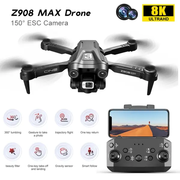 Z908 Pro/Max 8K HD Drone with Dual Camera