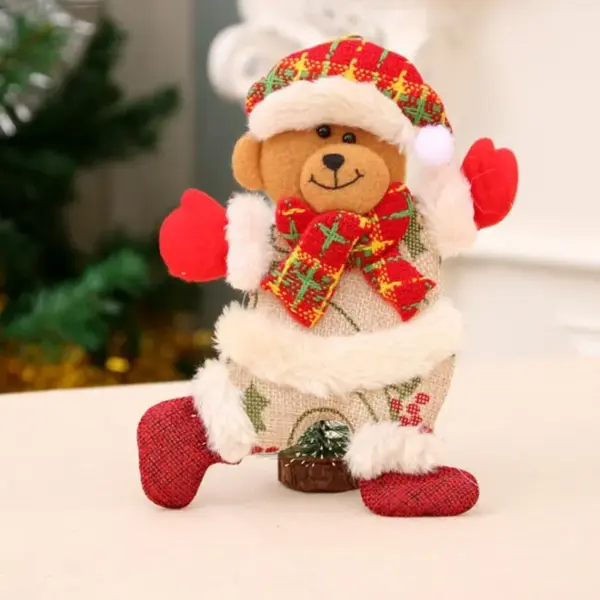 Santa Claus and Snowman Plush Dolls Set - Image 13