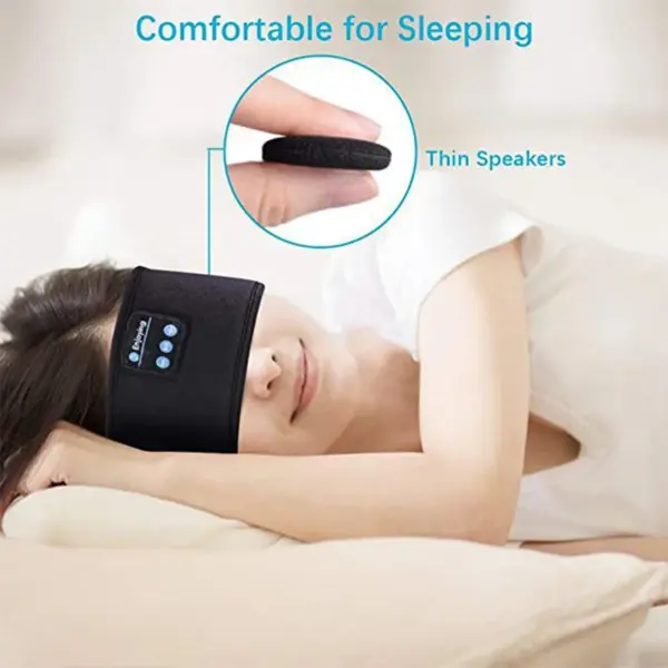 Bluetooth Headband Sleeping Headphones with Eye Mask - Image 4