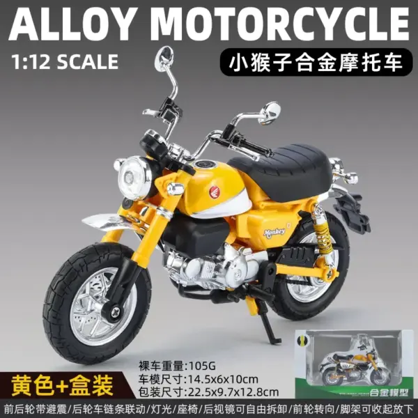 1:12 Honda Monkey Diecast Motorcycle Model - Image 11