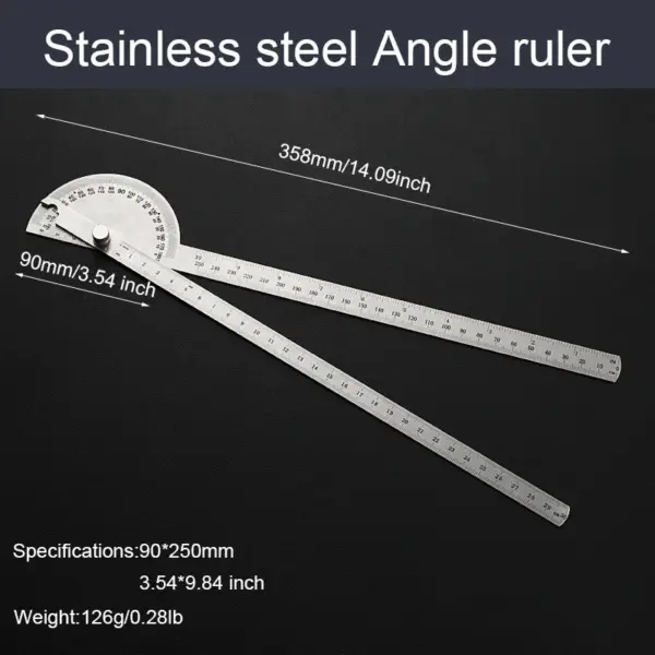 Stainless Steel Round Head Protractor Gauge - Image 8