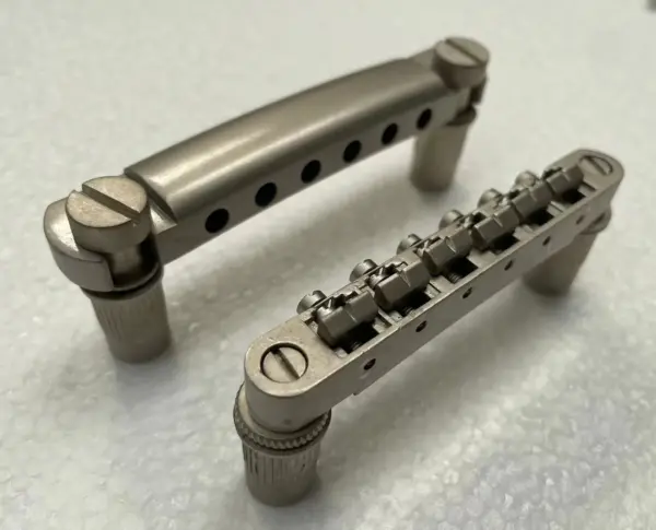 Satin Silver Tune-O-Matic Bridge for Guitar - Image 2