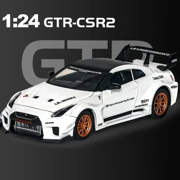 1:24 Nissan GTR Diecast Sports Car Model - Image 9