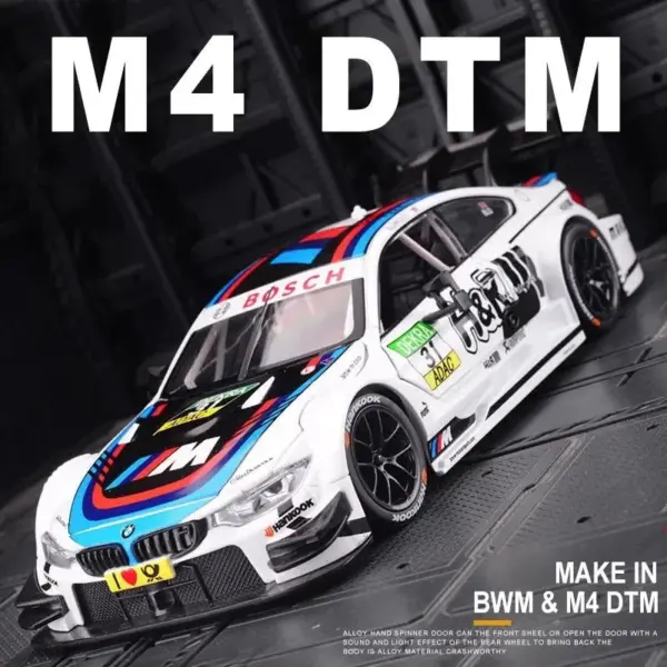 1:24 BMW M4 DTM Alloy Racing Car Model - Image 2