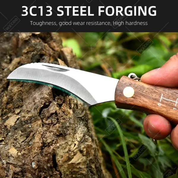 Folding Chef Knife with Brush for Mushrooms - Image 2