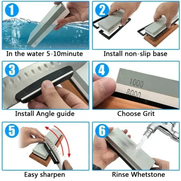 Double-Sided Whetstone Sharpening Set - Image 4