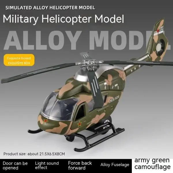 1:64 Scale Military Helicopter Alloy Model - Image 9