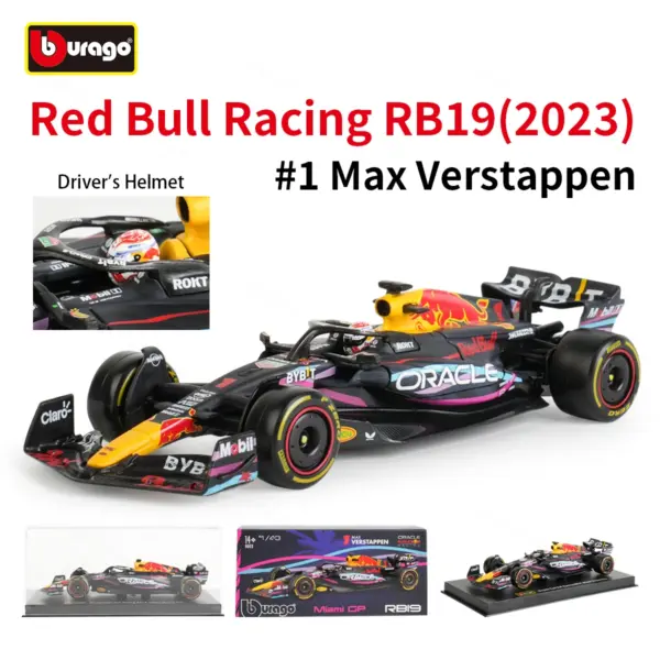 Bburago 1:43 Redbull Racing Diecast Model Car - Image 7