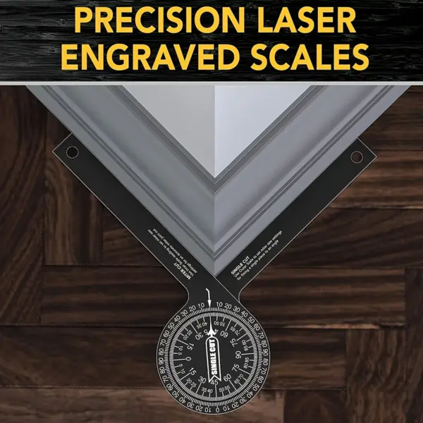 Aluminum Miter Saw Protractor with Laser Scales - Image 3