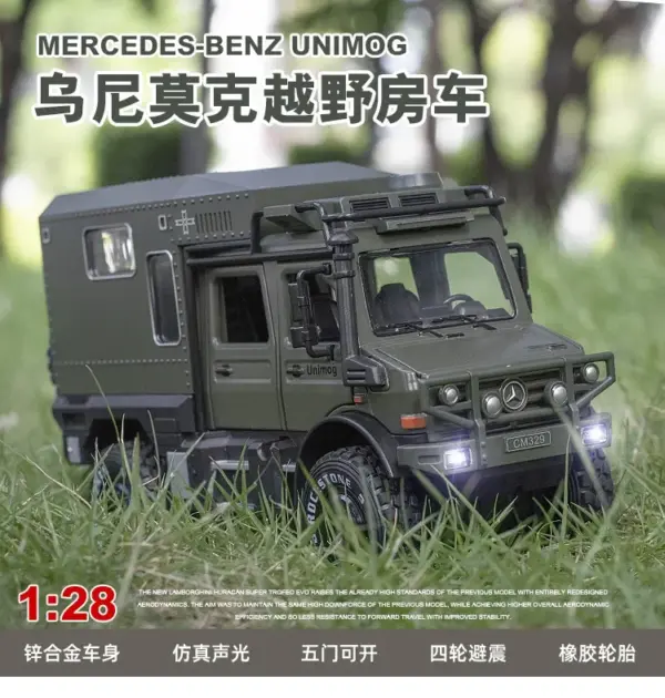 1:28 Mercedes-Benz UNIMOG Diecast Model Car - Image 5