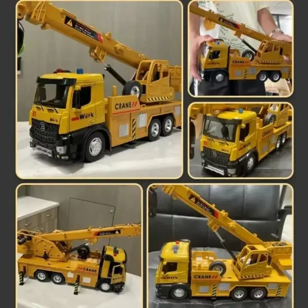 1:18 Diecast Crane Work Truck Toy Model - Image 4