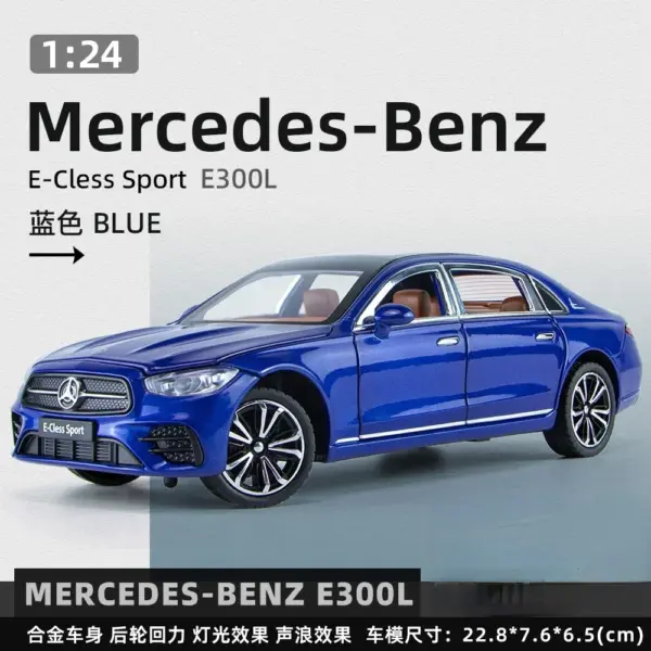 1:24 Mercedes Benz E300L Diecast Model Car - Image 9